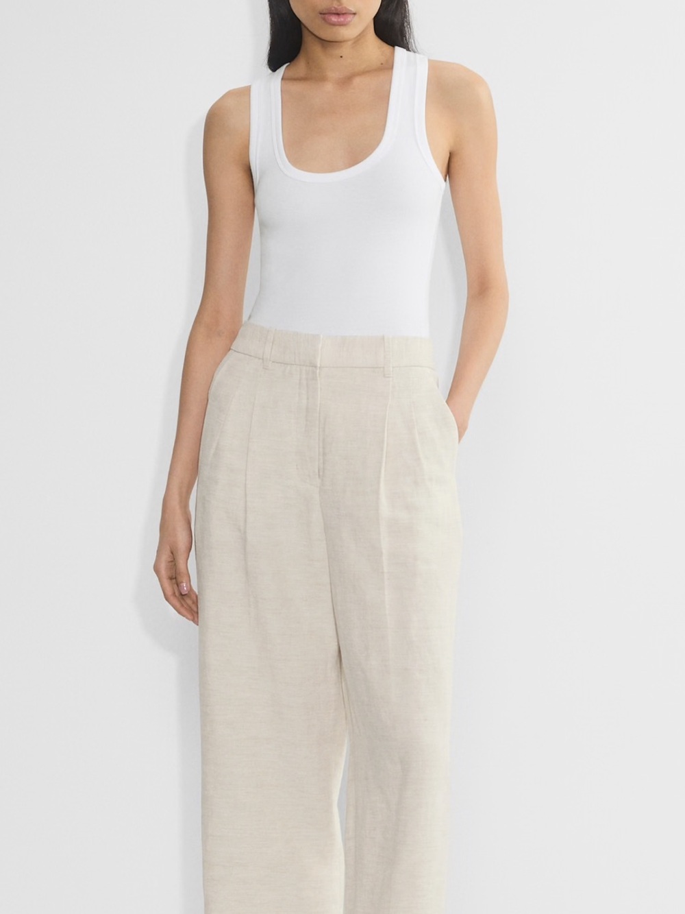 Aritzia Effortless Pant Cropped Cruise Linen NWT